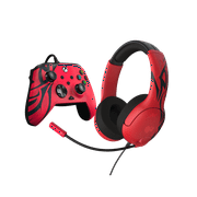 PDP Spirit Red Bundle Pack REMATCH Advanced Wired Controller & AIRLITE Wired Headset For Xbox Series X|S, Xbox One, Windows 10/11 PC
