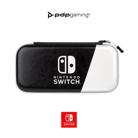 PDP Travel Case: Black & White For Nintendo Switch, Nintendo Switch Lite, Nintendo Switch (OLED Model)