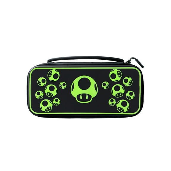 PDP Travel Case Plus GLOW For Nintendo Switch, Nintendo Switch Lite, Nintendo Switch - OLED Model, 1-Up Mushroom