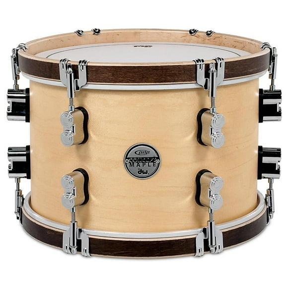 PDP by DW Concept Maple Classic Natural with Tobacco Hoops Tom 12 x 8 in. Natural