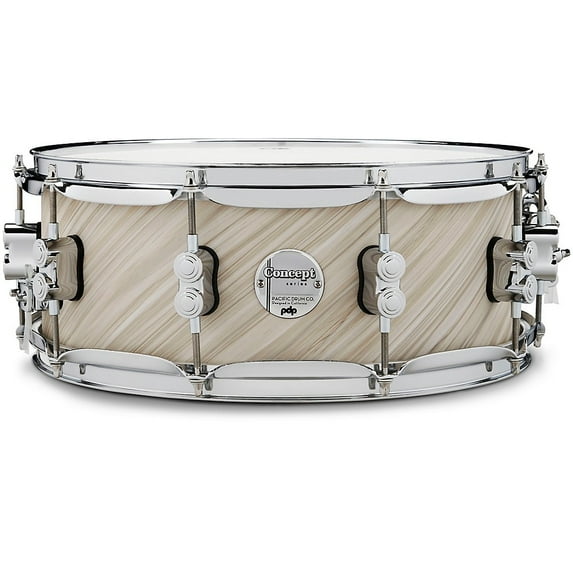 Pacific Drums & Percussion PDCM5514SSTI 5.5 x 14 in. Concept Maple Drum Set, Twisted Ivory & Chrome Hardware