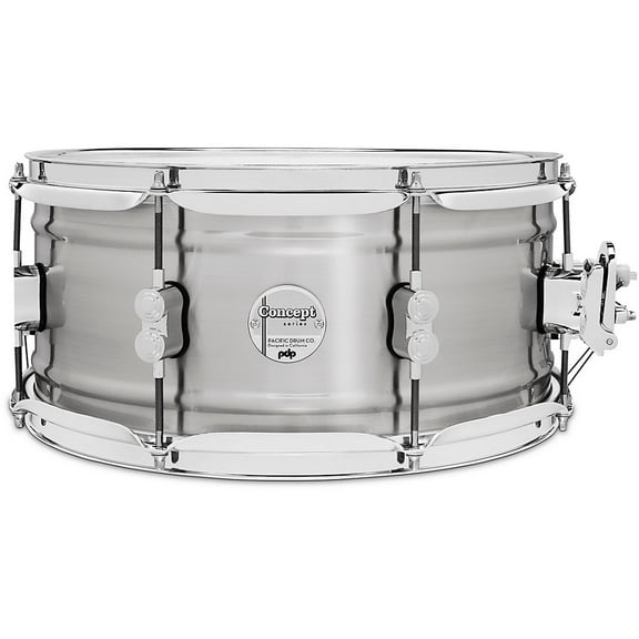 PDP by DW Concept Series 1.2 mm Natural Satin Brushed Aluminum Snare Drum 14 x 6.5 in.