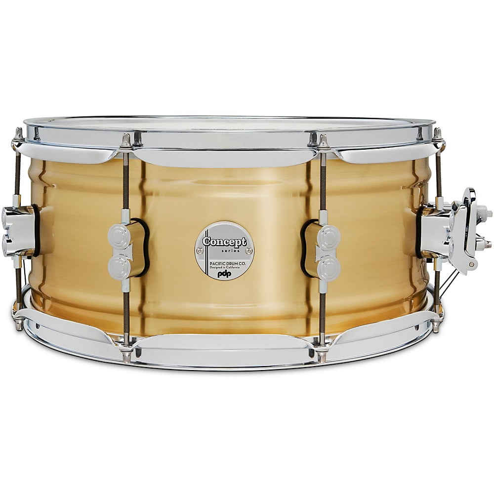 PDP PDSN6514NBBC Concept Series 6.5x14" Snare Drum  Brushed Brass Shell