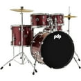 thumbnail image 1 of PDP by DW Encore Complete 5-Piece Drum Set With Chrome Hardware and Cymbals Ruby Red, 1 of 1