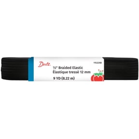 Dritz 1/2" Sewing & Crafting Braided Elastic Value Pack Black 9 Yards