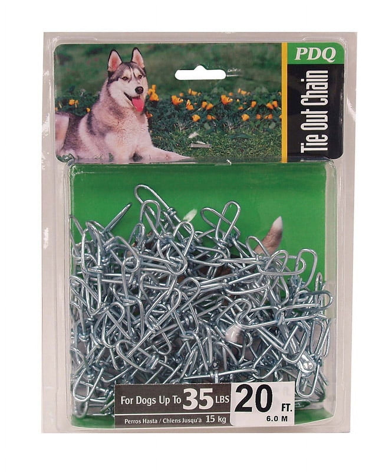 BOSS PET PRODUCTS PDQ Silver Swivel Steel Dog Tie Out Chain Small/Medium