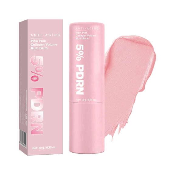 PDRN Volume Multi Balm Stick for Youthful Look - Anti-Aging Firming Care Stick for Fine Lines Wrinkles Under-Eyes Neck Forehead Smile Lines - Face Lifting Balm for Women Men Home Travel Use 10g
