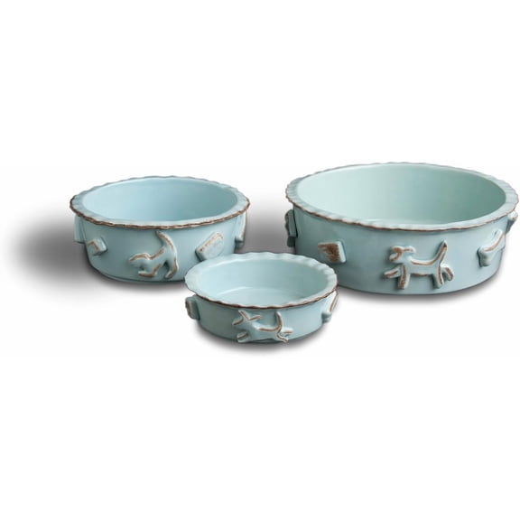 PDSB3003 Baby Blue Dog Food/Water Bowl, Small