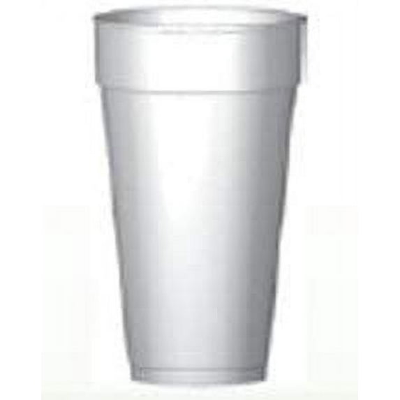 PDTXCLS Drinking Cup 20 oz. White Styrofoam Disposable, 20C18 - CASE of 500