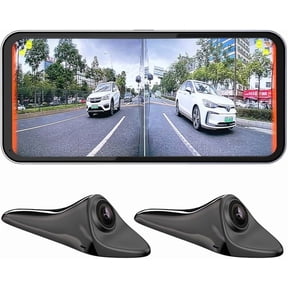 PDZGZ Left and Right Blind spot Side View Backup Camera System for Car with Monitor, Black, 6.25"