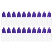 PE 10ml Liquid Dropper Bottle Eye Dropper Container with Cap, Purple 20 Pack