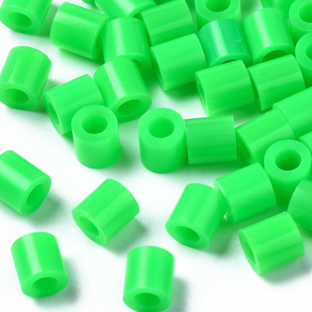PE Beads DIY Melty Beads Tube Lime Green 5x5mm Hole: 3mm 8000pcs/500g