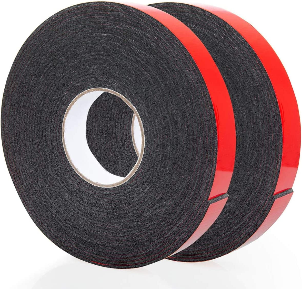 PE Foam Double-Sided Adhesive Tape -Outdoor and Indoor Super Strong Foam Seal Tape for Automotive Mounting,Weatherproof Decorative and Trim,Car Trim Strip,Photo Frame (66Ft x 1.18" (Black))