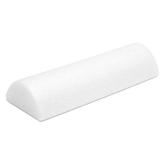 PE Foam Roller - 18 Inch Half Round - White Firm Density - Muscle Recovery & Myofascial Release - Physical Therapy, Yoga, Exercise