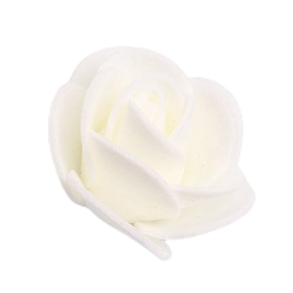 PE Foam Rose Flower Heads, 3.5cm Artificial Roses for DIY Crafts, Wedding Decor, Party Supplies, Scrapbooking, Gift Box & Wreath Making, 50 Pieces White