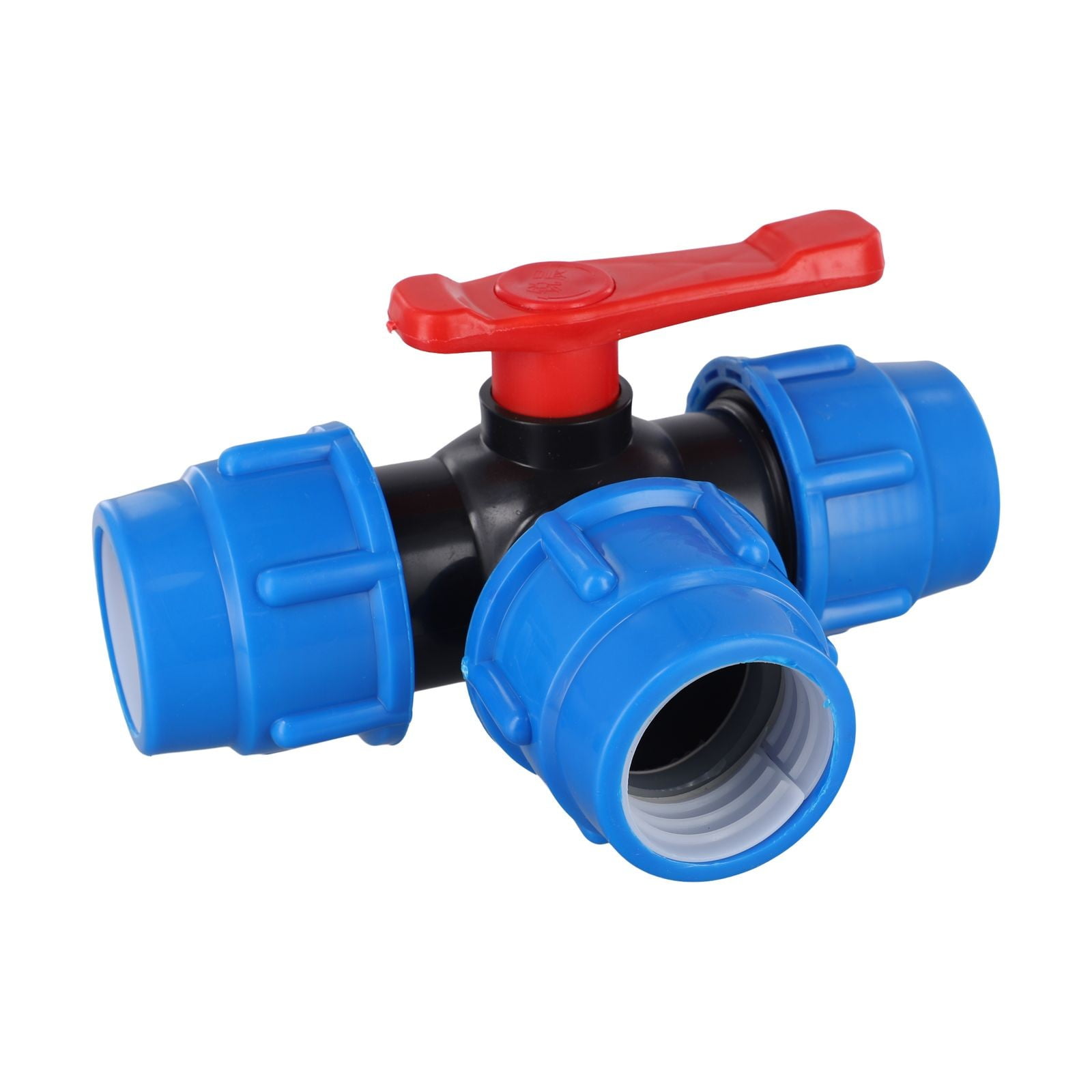 PE Pipe 3-Way Ball Valve 20/25/32/40/50mm Plastic Valve Ball Valve ...