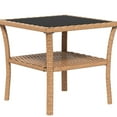 thumbnail image 1 of PE Rattan + Tempered Glass Top / Versatile Use for Outdoor Dining & Gaming, 1 of 5