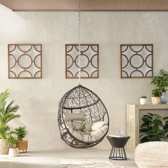 PE Rattan and Iron / Garden Swing Spot / Long-Lasting Chair