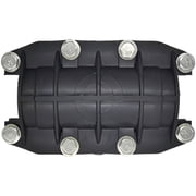 PE Water Pipe Repair Clamp, 2.0 Inch / 50 mm Diameter Pipe Repair Coupling, Leak Stop Connector with 8 Bolts, 6.7 in Length
