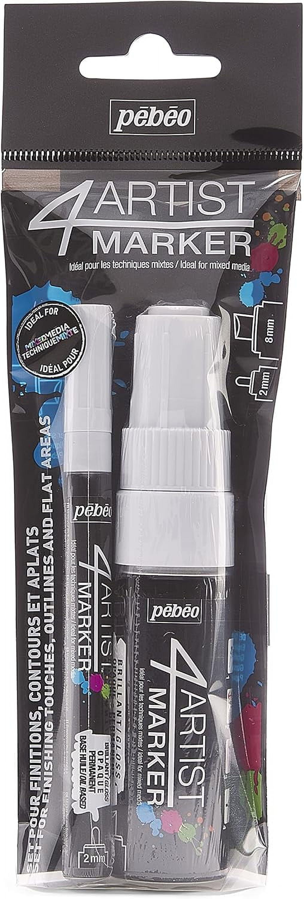 PE580894 4Artist Marker Set 2/Pkg 2mm & 8mm, Duo Set of 8 Mm & 2 Mm