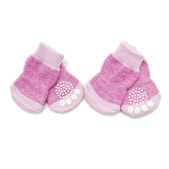 PEACCNG Anti Slip Indoor Socks for Small Dogs, Non-slip 4 PCS Cotton Pet Socks, Dog Foot Cover Teddy Dog, Poodle Doggie, Puppy.