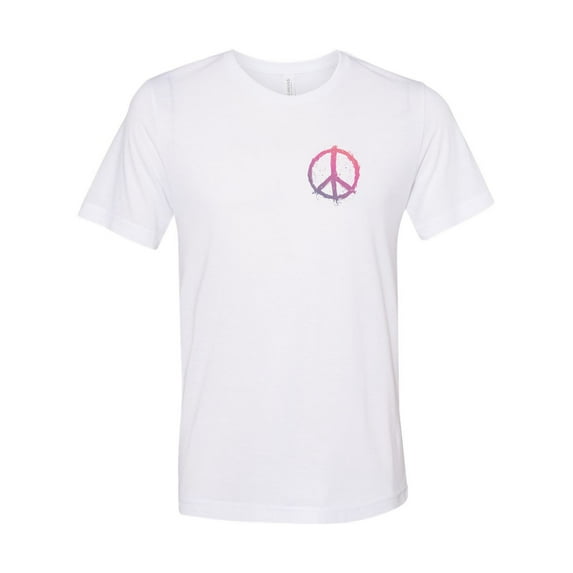 "PEACE SIGN, HIPPIE, GOOD TIMES, Vintage T SHIRT, Sublimation T, Retro TEE, White, MEDIUM"