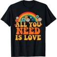 thumbnail image 1 of PEACE SIGN LOVE 60s 70s Tie Dye Hippie Costume Halloween T-Shirt, 1 of 3