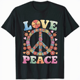 thumbnail image 1 of PEACE SIGN LOVE T Shirt 60s 70s Tie Die Hippie Costume T-Shirt, 1 of 5