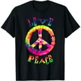thumbnail image 1 of PEACE SIGN tee LOVE TShirt 60s 70s Tie Die Hippie Costume T-Shirt, 1 of 4