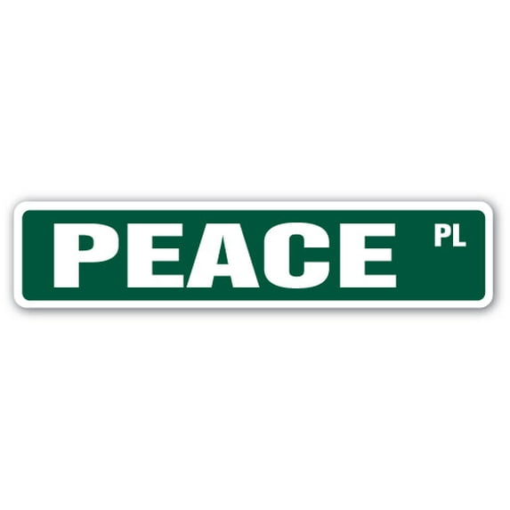 PEACE Street Sign st hippy hippie peacenik symbol | Indoor/Outdoor | 36" Wide