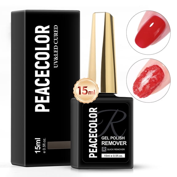 PEACECOLOR 15ML Gel Nail Polish Remover No Need Soaking or Wrapping Gel Remover for Nails 3-5 Minutes Easy And Quick