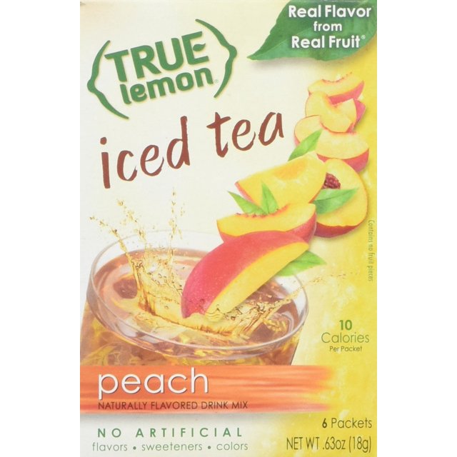 PEACH ICED TEA MIX by TRUE LEMON Instant Powdered Drink Packets That Quench YOUR Thirst, Kit