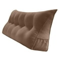 thumbnail image 1 of PEACHWELL Triangular Reading Bed Rest Pillow Large Bolster Cushion Headboard Backrest Wedge Pillow with Removable Cover and Two Large Side Pockets Brown Queen 59 Inches, 1 of 7
