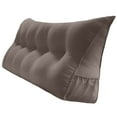 thumbnail image 1 of PEACHWELL Triangular Reading Bed Rest Pillow Large Bolster Cushion Headboard Backrest Wedge Pillow with Removable Cover and Two Large Side Pockets Cedar Brown California King 71 Inches, 1 of 7
