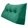thumbnail image 1 of PEACHWELL Triangular Reading Bed Rest Pillow Large Bolster Cushion Headboard Backrest Wedge Pillow with Removable Cover and Two Large Side Pockets Green 47 Inches, 1 of 7