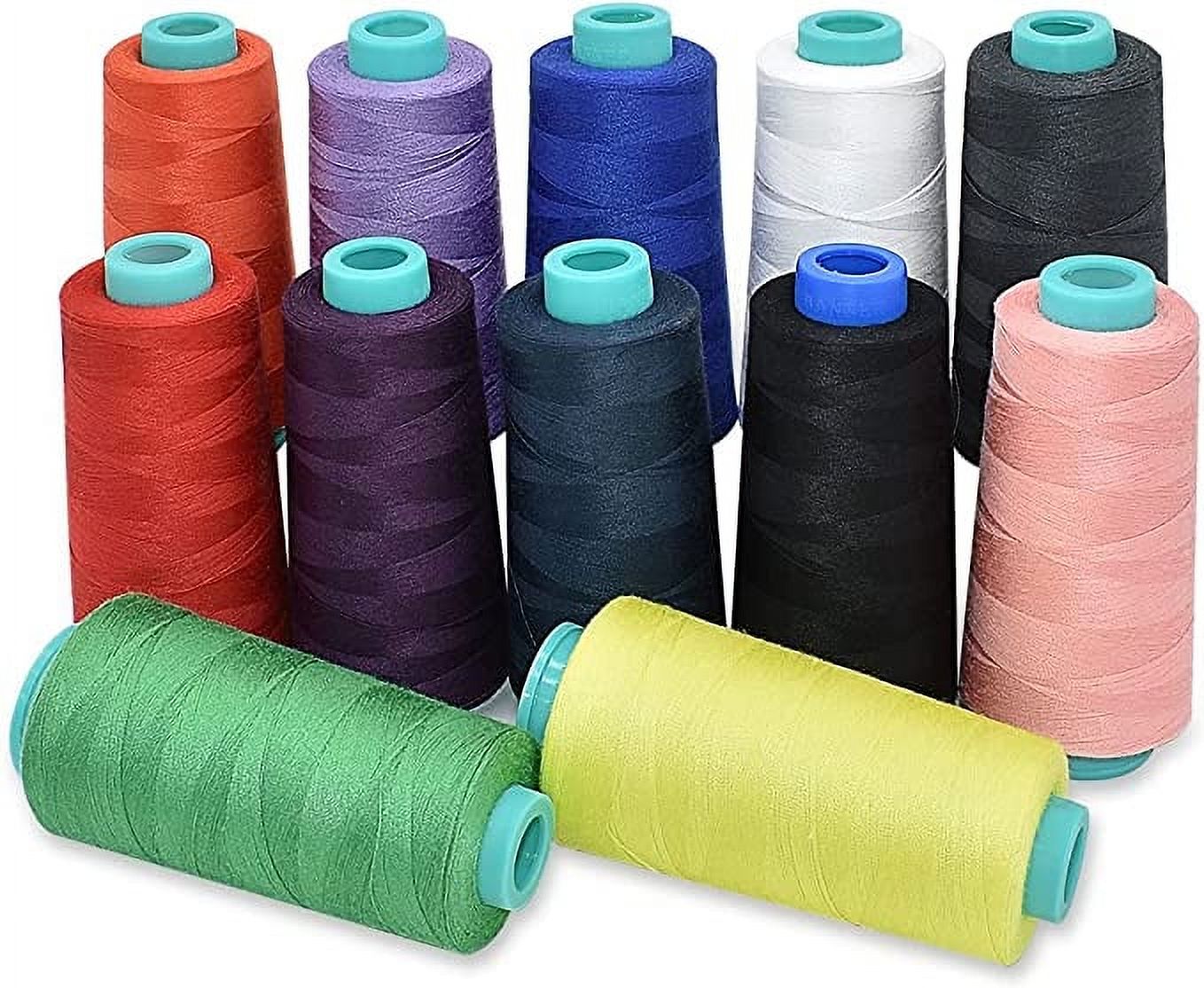 PEACNNG 12 Color Sewing Thread Spools 402 All Purpose Polyester for  Quilting Sewing Machine 3600 Yards 