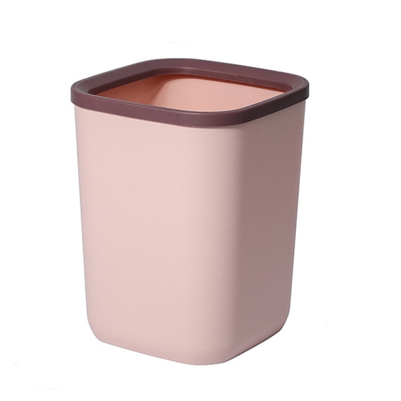 PEACNNG 12L Creative Square Plastic Trash Can - Large Capacity Pressure Ring Trash Can for Home, Bathroom, Kitchen, and Living Room