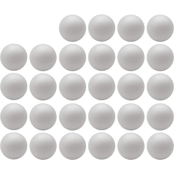 PEACNNG 28 Pack foam Balls for Crafts, 2 Inch Diameter, Durable Soft Foam Balls, for Crafts and Decoration, White