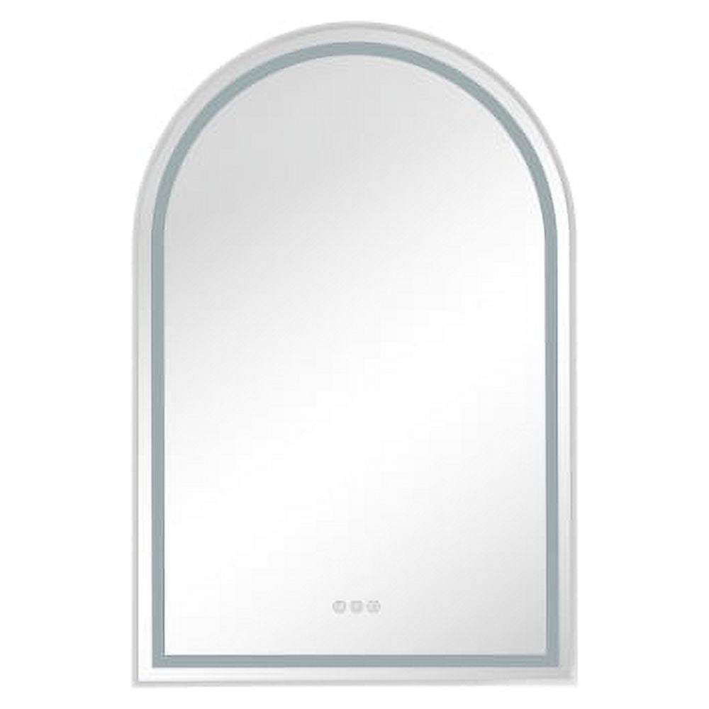 PEACNNG 39in. W x 26in. H Oversized Rectangular Chrome Framed LED