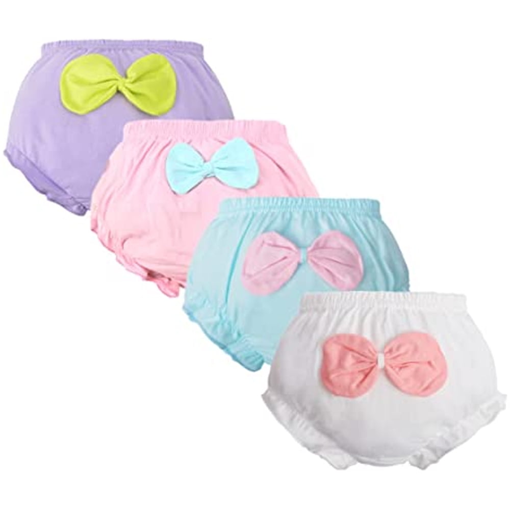 Babyhug 100% Cotton Panties Dot & Floral Print Pack of 3- Pink Blue & White main image 0