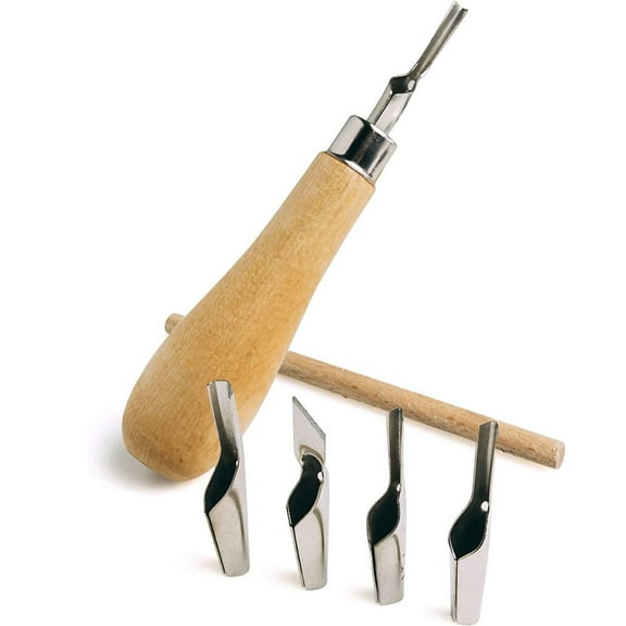 PEACNNG 5 in 1 Cutter Tools. 5 Blade Set for Lino Cutting, Printmaking Stamp. Great Cutters for Rubber Stamps, DIY Carving