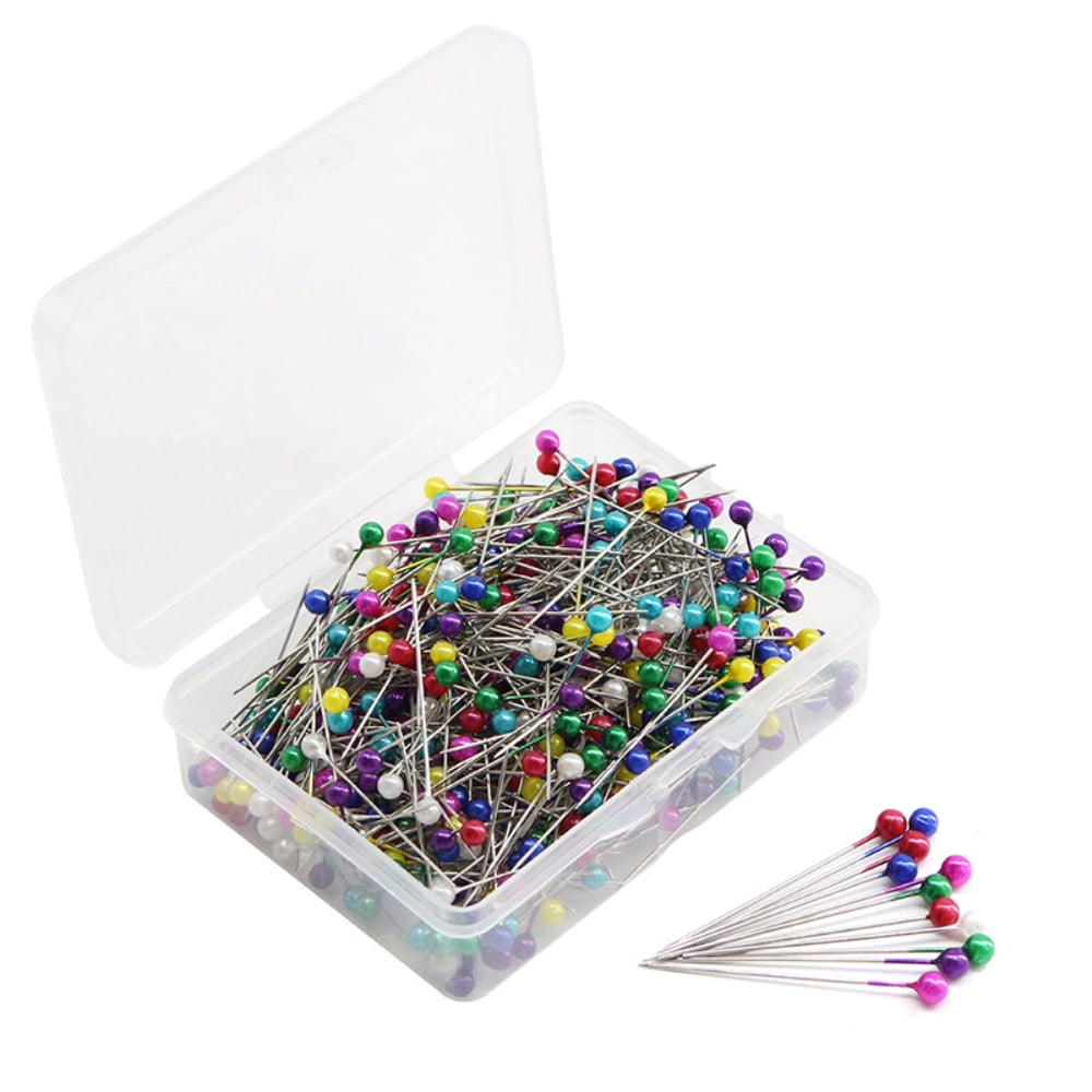 250-Pack Multicolor Sewing Pins – 1.5 Inch Long, Pearlized Glass Ball Head, For Fabric & Craft Projects