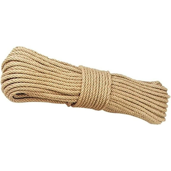 PEACNNG 50M Jute Rope, 4mm Natural Jute Twine Rustic Cord, Hemp String for DIY Box Packing Wedding Decoration, Bundling Wrapping Floristry Arts Crafts