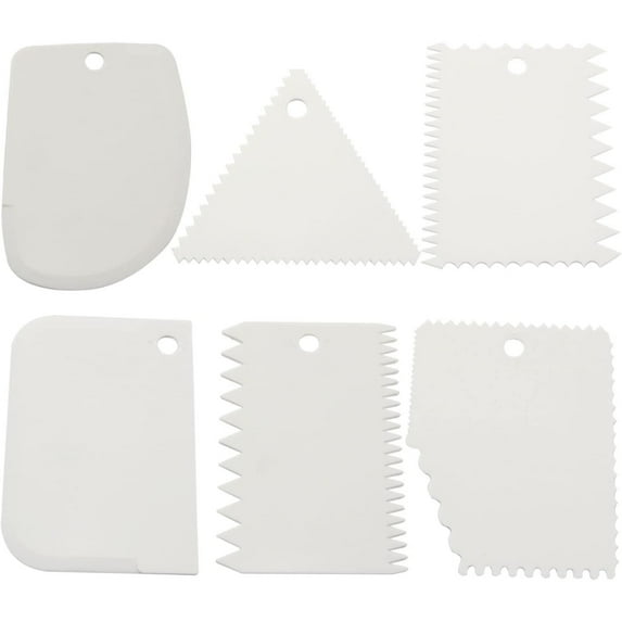 PEACNNG 6pcs Plastic Clay Scraper Set Scraping Handle Carved Soft Clay Sculpture Knife Industrial Clay Scraper Sculpture Tool