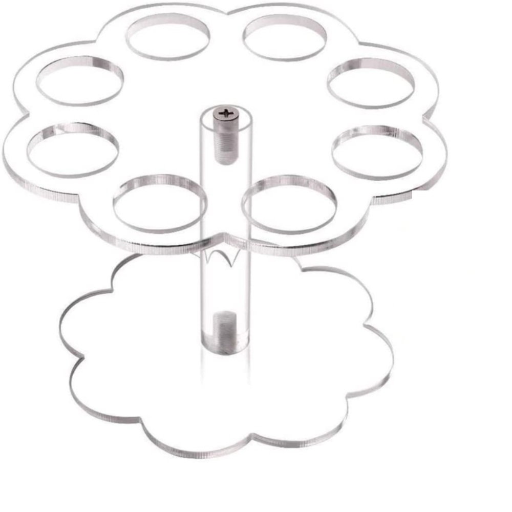 PEACNNG Acrylic Ice Cream Cone Holder Stand, Clear 8 Holes Cupcake ...