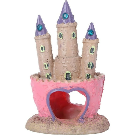 PEACNNG Aquarium Decorations Heart Castle - Fish Tank Decorations Fish Hideout House Cute Castle for Girls Gift Toy
