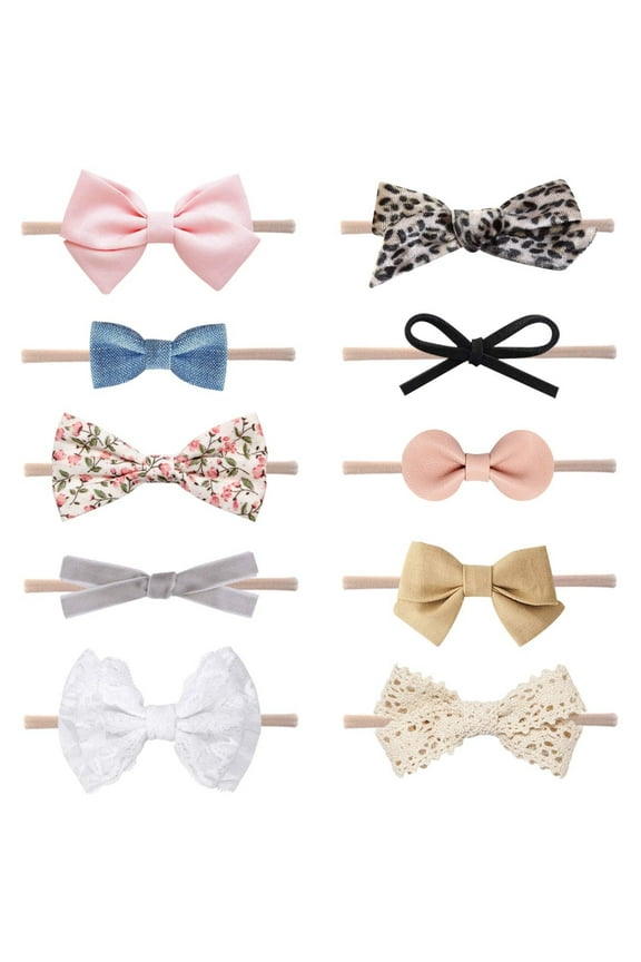 Baby Girls Headbands and Bows Newborn Nylon Hair Accessories