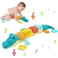 thumbnail image 1 of PEACNNG Baby Musical Crocodile Caterpillar Stuffed Animal Toys Infant Soft Plush Toy with Multi-Sensory Crinkle, 1 of 5