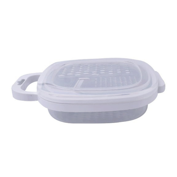 PEACNNG Cheese Grater with Container, Stainless Steel Vegetable Chopper Ginger Shredder for Kitchen with Lid and Detachable Storage Container, for Parmesan Cheese Vegetables Ginger