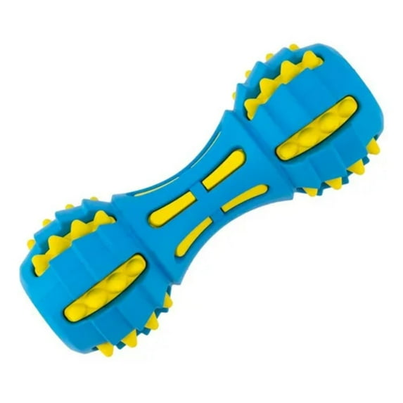 PEACNNG Chewable Chewable Dog Toy Weight With Sound Dog Biting ToysPet Toys Double Dumbbell Toys